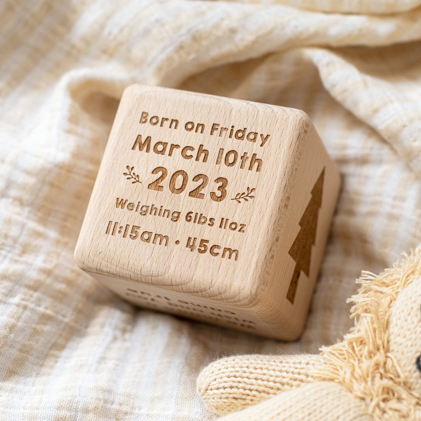 Engraved Baby wood blocks